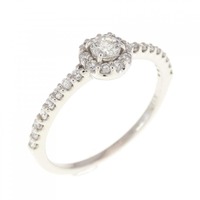 【リメイク】K18WG ダイヤモンド リング 0.30CT