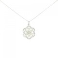 【新品】PT フラワー ダイヤモンド ネックレス 0.70CT