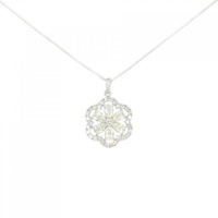【新品】PT フラワー ダイヤモンド ネックレス 0.70CT