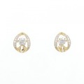 【新品】K18YG ダイヤモンド ピアス 0.296CT 0.295CT E SI2 Good