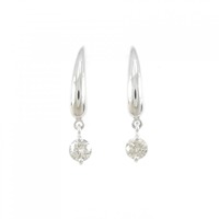K18WG ダイヤモンド ピアス 0.30CT
