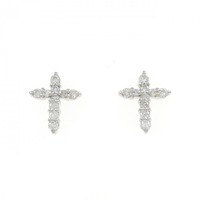 PT クロス ダイヤモンド ピアス 0.30CT