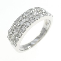 K18WG パヴェダイヤモンド リング 1.00CT