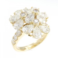 K18YG フラワー ダイヤモンド リング 3.67CT