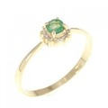 K18YG エメラルド リング 0.08CT