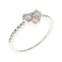 K18WG ハート ダイヤモンド リング 0.35CT