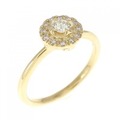 K18YG ダイヤモンド リング 0.132CT