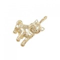 K18YG ドッグ ダイヤモンド ペンダント 0.02CT