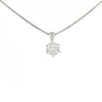 PT ソリティア ダイヤモンド ネックレス 0.306CT