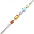 750YG/750WG カラーストーン ブレスレット