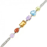 750YG/750WG カラーストーン ブレスレット