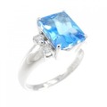 K18WG ブルートパーズ リング 2.79CT