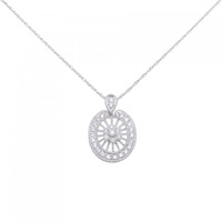 PT フラワー ダイヤモンド ネックレス 0.35CT