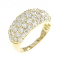 K18YG パヴェ ダイヤモンド リング 2.00CT