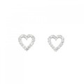 K14WG ハート ダイヤモンド ピアス 0.20CT
