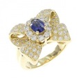 750YG リボン サファイヤ リング 0.59CT