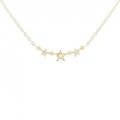 K18YG スター ダイヤモンド ネックレス 0.01CT