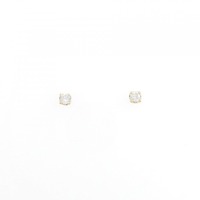 K18YG ソリティア ダイヤモンド ピアス 0.10CT
