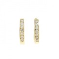 K18YG フープ ダイヤモンド ピアス 0.30CT