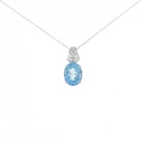 K10WG ブルートパーズ ネックレス