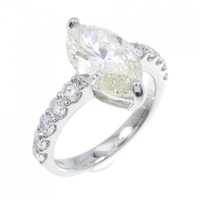 【リメイク】PT ダイヤモンド リング 2.300CT VLY I1 マーキスカット