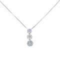 K18WG ダイヤモンド ネックレス 0.30CT
