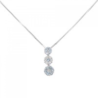 K18WG ダイヤモンド ネックレス 0.30CT