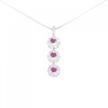 K18WG ルビー ネックレス 0.40CT