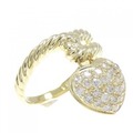 K18YG ハート ダイヤモンド リング 0.50CT