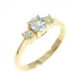 K18YG アクアマリン リング 0.19CT