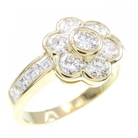 K18YG フラワー ダイヤモンド リング 1.73CT