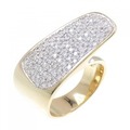 750YG/750WG パヴェ ダイヤモンド リング 1.02CT