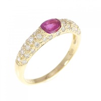 K18YG ルビー リング 0.41CT
