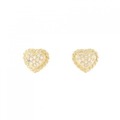 K18YG ハート ダイヤモンド ピアス 0.26CT
