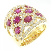 K18YG ルビー リング 3.10CT