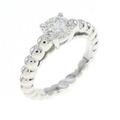 ヴァンクリーフ&アーペル ペルレ ソリティア リング 0.73CT E VVS2 3EXT