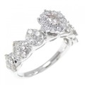 K18WG ダイヤモンド リング 1.00CT