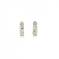 K14WG ダイヤモンド イヤリング 0.08CT