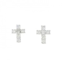 PT クロス ダイヤモンド ピアス 1.00CT