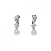 ペルリータ・ミキモト フラワー アコヤパール イヤリング 5.3mm