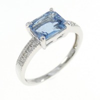 K18WG アクアマリン リング 1.01CT