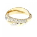 K18YG/PT ダイヤモンド リング 0.20CT