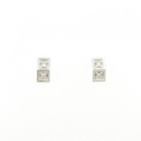 K18WG ダイヤモンド ピアス 0.06CT