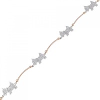 K18WG/K18PG ドッグ ダイヤモンド ブレスレット 0.60CT