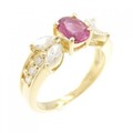 K18YG ルビー リング 0.47CT