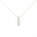 K18PG フラワー ダイヤモンド ネックレス 0.50CT