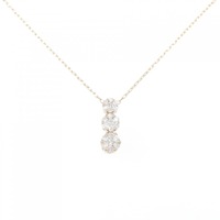 K18PG フラワー ダイヤモンド ネックレス 0.50CT
