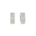K18WG パヴェ ダイヤモンド ピアス 0.88CT