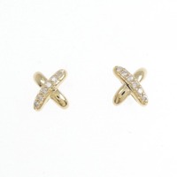 K18YG ダイヤモンド ピアス 0.12CT