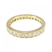 K18YG フルエタニティ ダイヤモンド リング